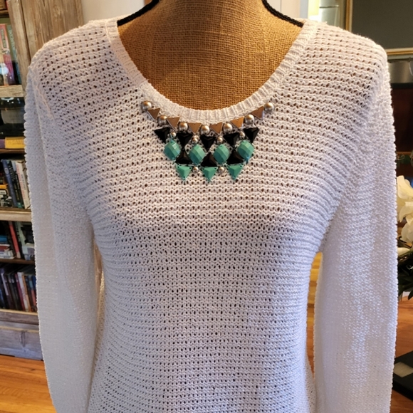 Ruby Rd petite large white pullover sweater - Picture 2 of 4